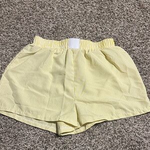 Yellow Striped Shorts